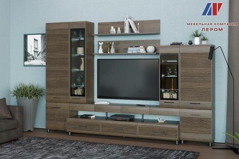 Модульная гостиная Камелия 3 гикори джексон темный