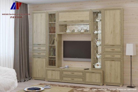 Модульная гостиная Карина 3 гикори джексон светлый
